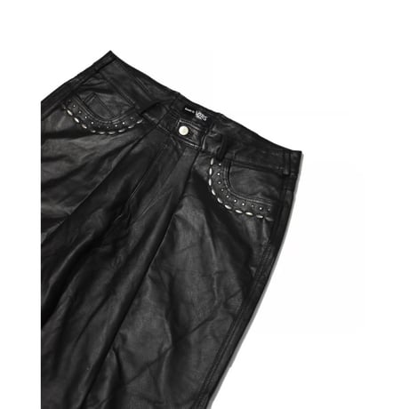 “Remake by VERS” Leather Flare wide Pants