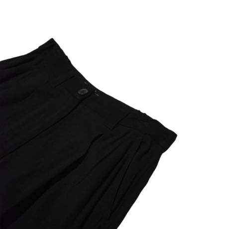 Black Linen Flare Pants