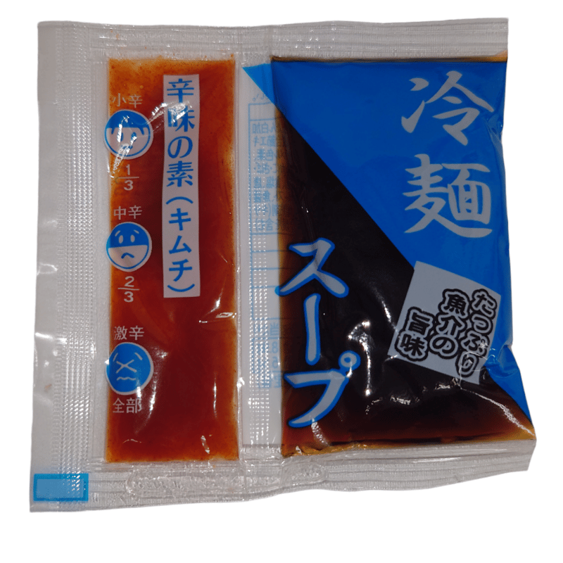 281］三栄濃縮冷麺スープ 辛味の素付 | MARUMAN FOODS MIYAKO WEB