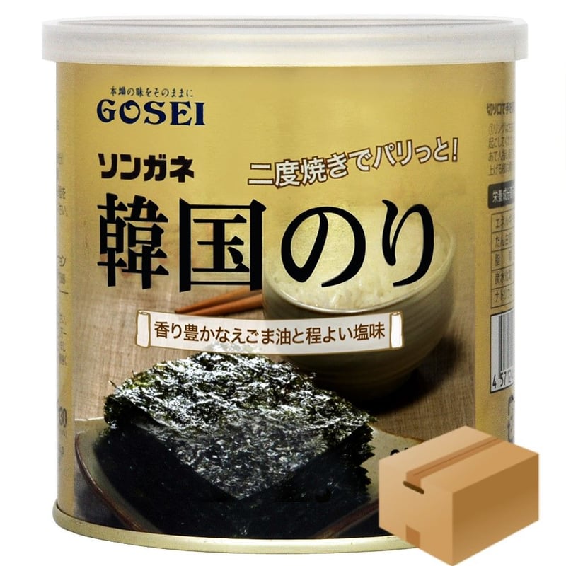 18] ソンガネ韓国のり(缶) 25g (8切48枚)✕12✕1箱【お取り寄せ品】 | M