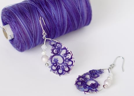 shell hoop(ultra marine）ピアス/イヤリング