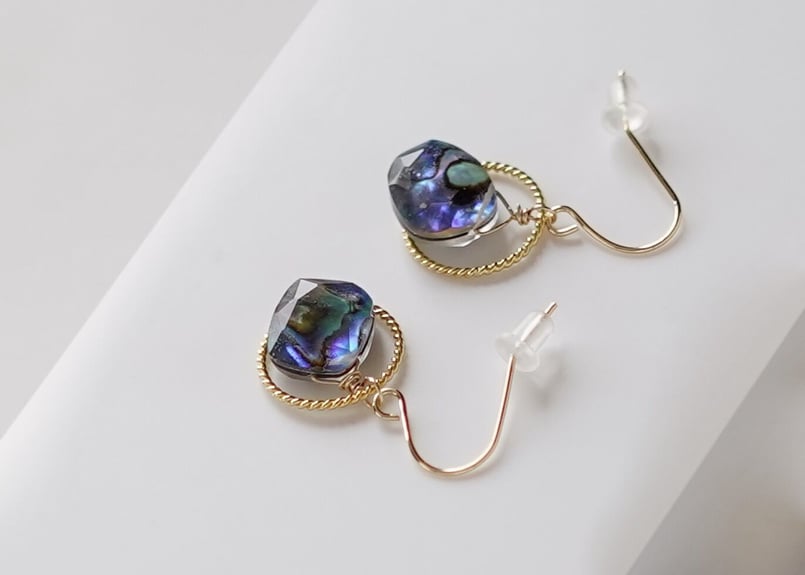 ♦︎アバロンシェル ring♦︎14kgpピアス/イヤリング | filo ♦︎アバロンシェル ring♦︎14kgpピアス/イヤリング | filo