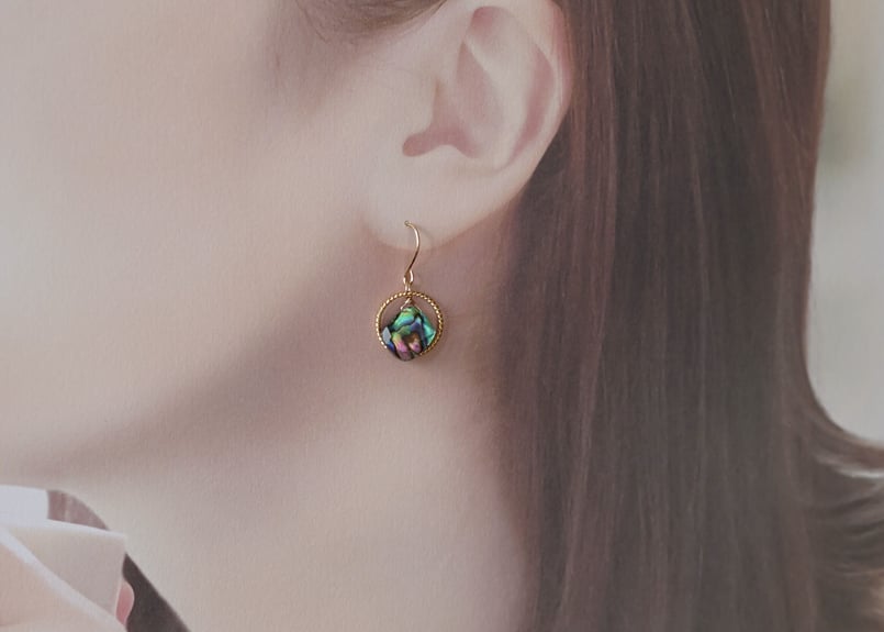 ♦︎アバロンシェル ring♦︎14kgpピアス/イヤリング | filo ♦︎アバロンシェル ring♦︎14kgpピアス/イヤリング | filo
