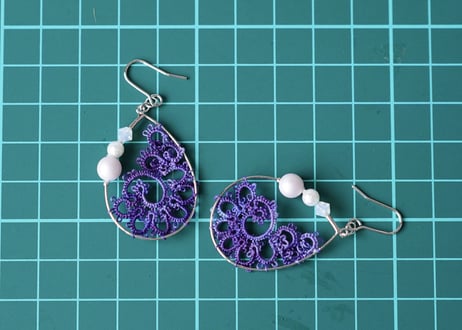 shell hoop(ultra marine）ピアス/イヤリング