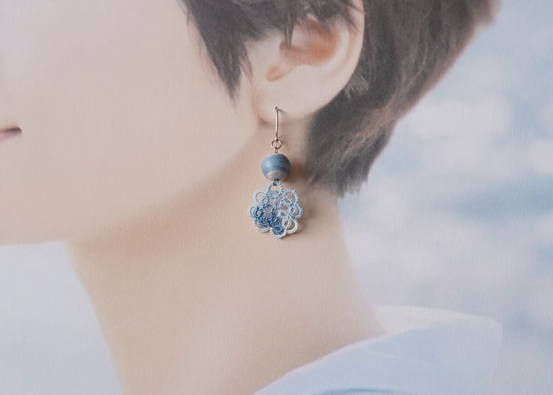 再販》⌘はんなり⌘ そらいろBlue ピアス/イヤリング | filo