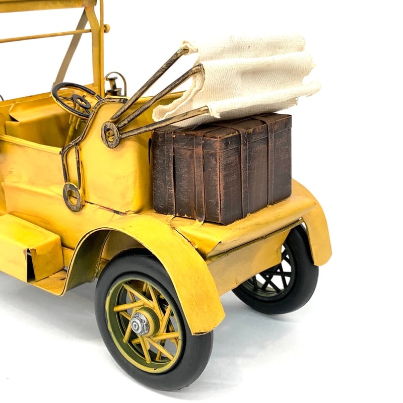 ブリキ クラシックカー アンティーク風 Yellow | 万国屋 ブリキ クラシックカー アンティーク風 Yellow | 万国屋