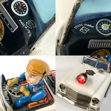 電池駆動ブリキ　POLICE CAR　野村トーイ　Made in JAPAN
