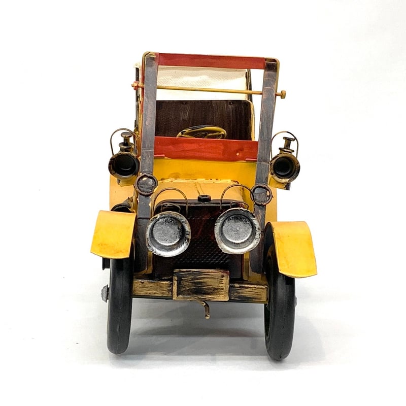 ブリキ クラシックカー アンティーク風 Yellow | 万国屋 ブリキ クラシックカー アンティーク風 Yellow | 万国屋