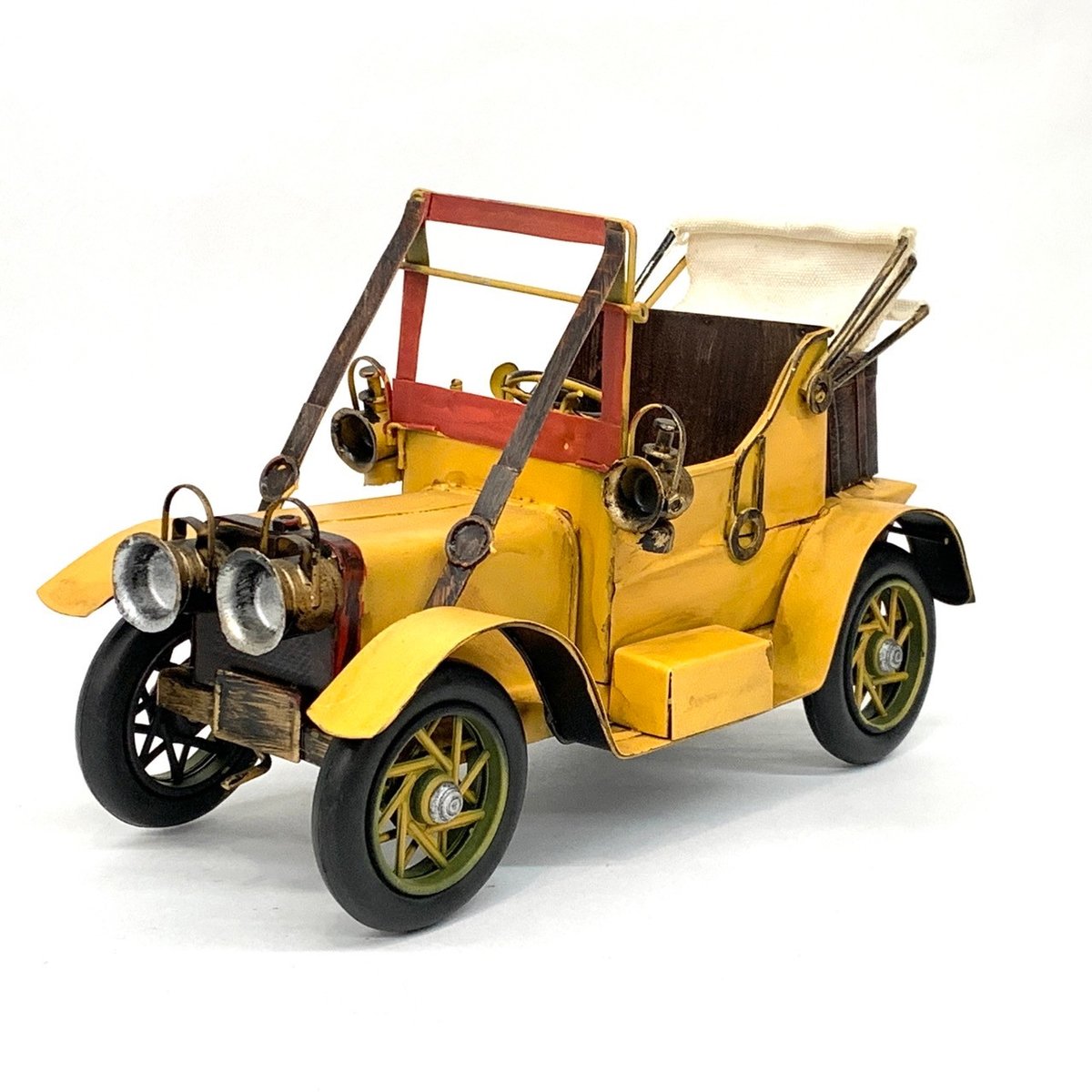 ブリキ クラシックカー アンティーク風 Yellow | 万国屋 ブリキ クラシックカー アンティーク風 Yellow | 万国屋