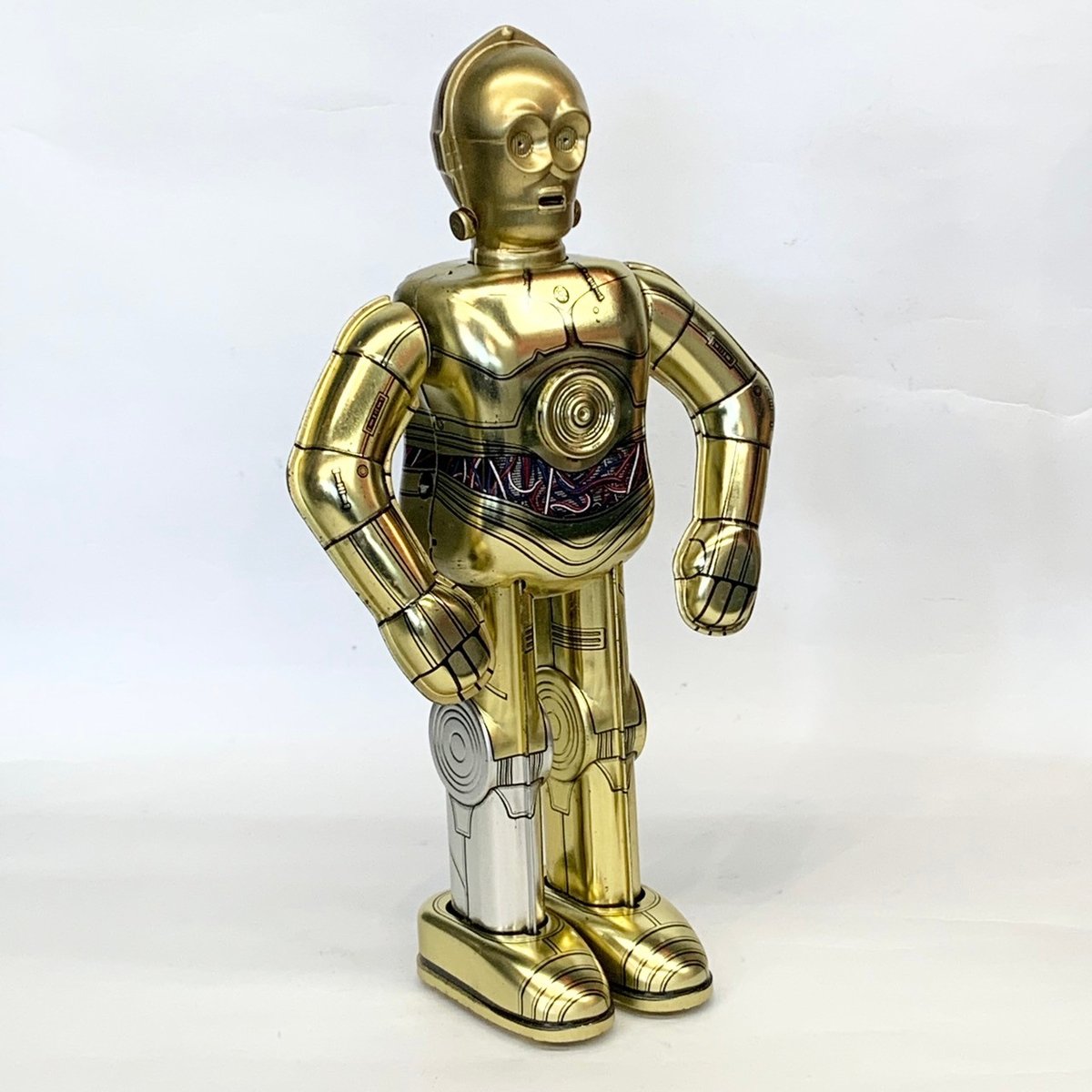 ゼンマイ歩行ブリキ　STAR WARS C3PO　大阪ブリキ玩具資料室　USED　Made in JAPAN