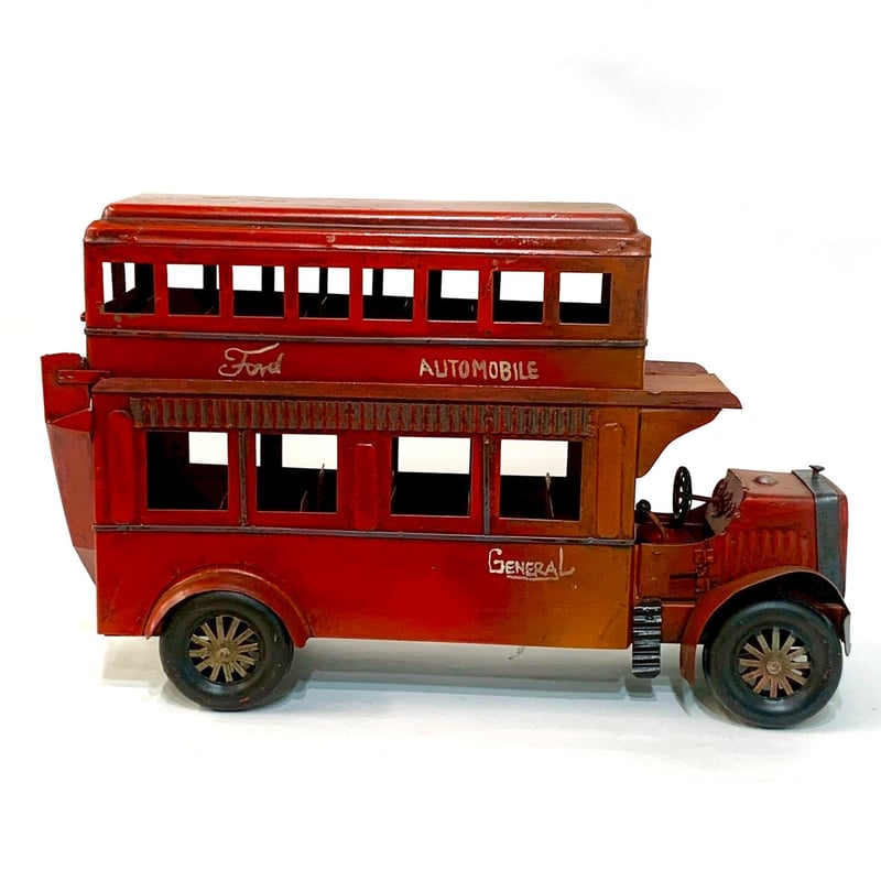 ブリキ ダブルデッカー ロンドンバス (アンティーク調) | 万国屋