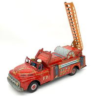 ブリキ　消防車　はしご車　MadeinJapan