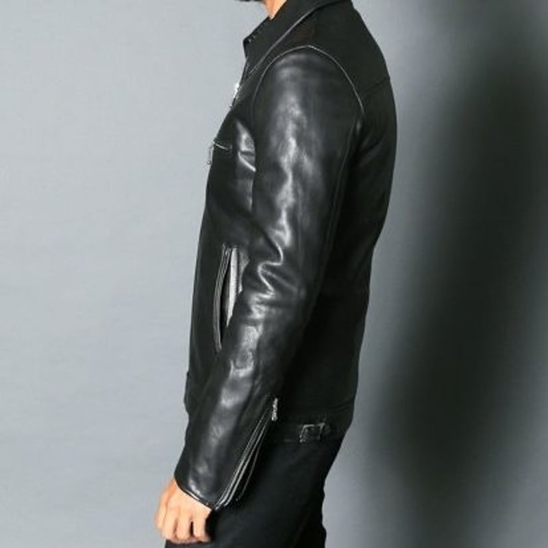SHEEP LEATHER QUILTING LINING SINGLE RIDERS JKT