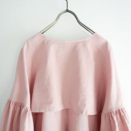 back gather sleeve trench coat (pale pink)