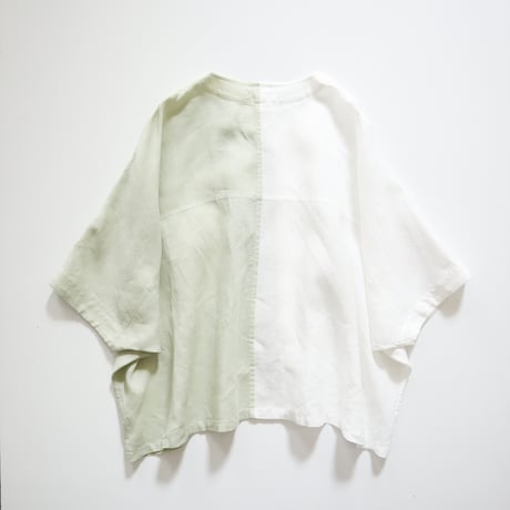 loosey goosey shirt  (pistachio x white)