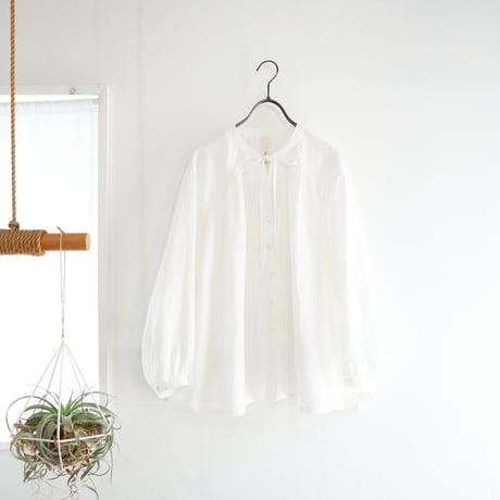 skipper ribbon P blouse (white)