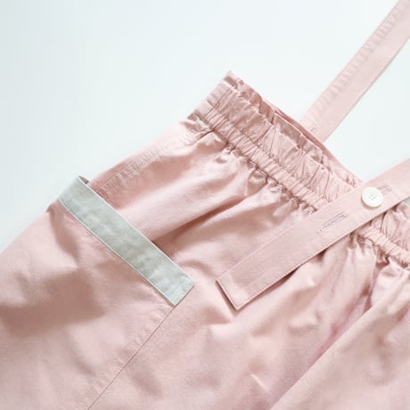 cotton linen suspender pants (pale pink)