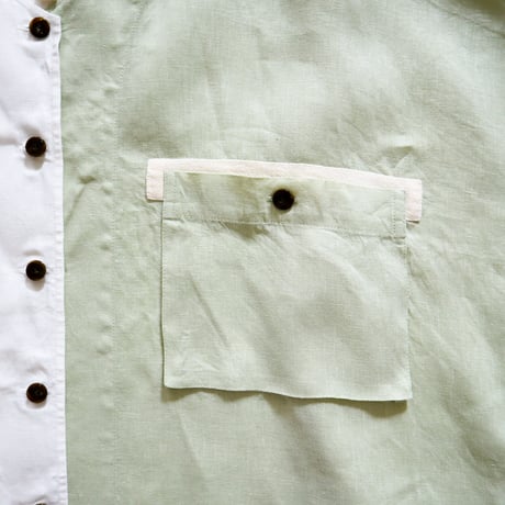 loosey goosey shirt  (pistachio x white)