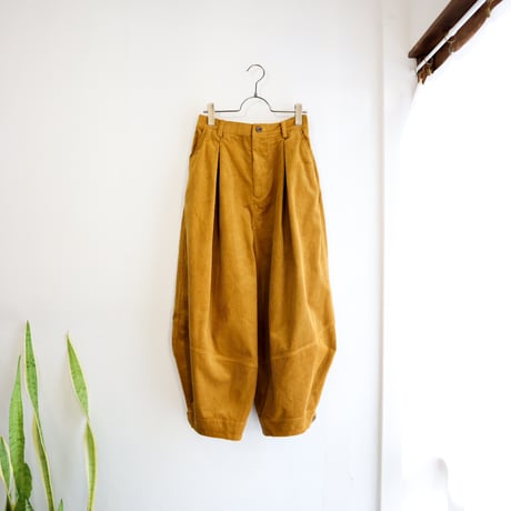 cotton corduroy zip squash pants (mustard)