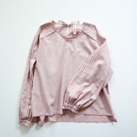 綿麻   タックロングスリーブトップ  (sakura)