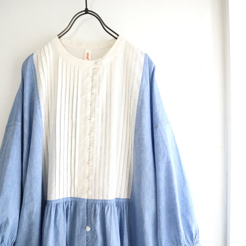 ハンドメイド★接触冷感天然素材タックヨークワンピース ALL ファッション ハンドメイド☆接触冷感天然素材タックヨーク