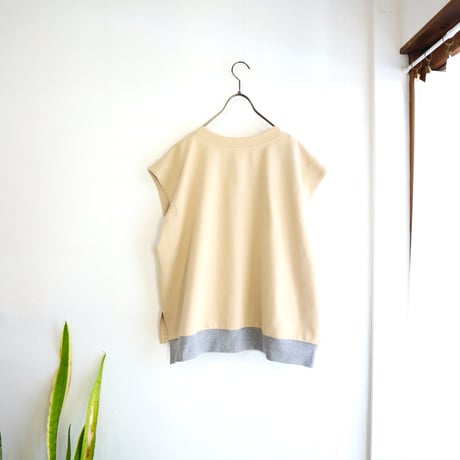 double-knit back rib vest (beige)