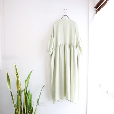 balloon sleeve gather dress ( 2colors )