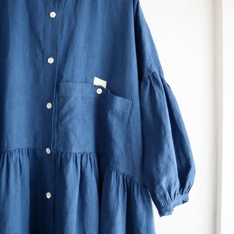 balloon sleeve gather dress ( 2colors )