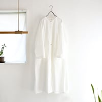 pleats pocket no-collar dress (organic cotton)