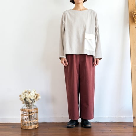 shoulder button pocket pull-over (fog)