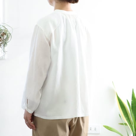 skipper ribbon P blouse (white)