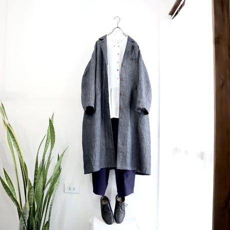 linen chino atelier coat