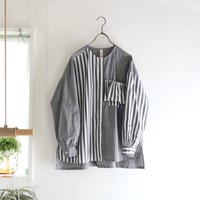 organic cotton frill pocket blouse  (pattern mix)
