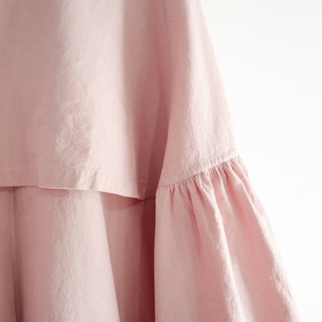 back gather sleeve trench coat (pale pink)