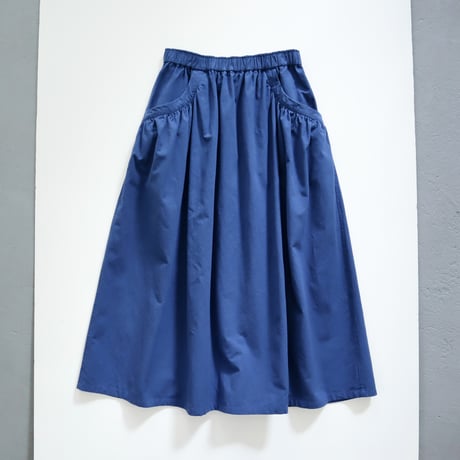 gather pocket skirt (blue)