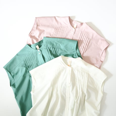 random tuck french blouse (ecru)