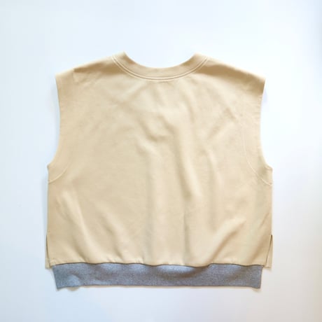 double-knit back rib vest (beige)