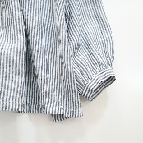 skipper ribbon P blouse (blue stripe)