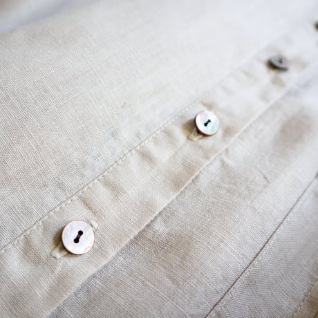 french linen tuck tuck blouse (greige)