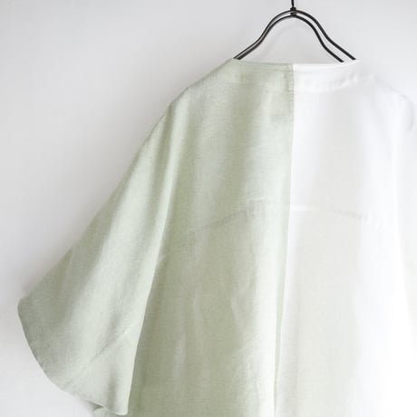 loosey goosey shirt  (pistachio x white)