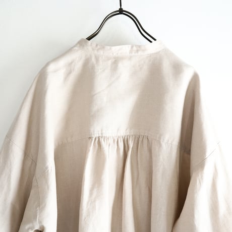 french linen tuck tuck blouse (greige)