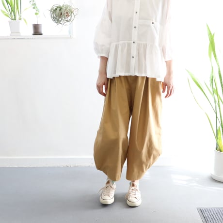 cotton chino squash pants (yellow ocher)