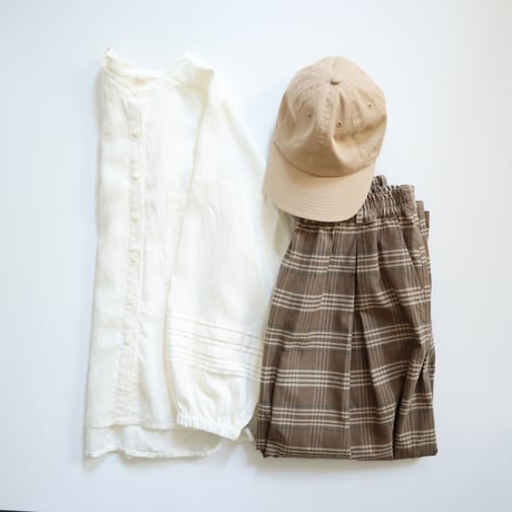 french linen tuck tuck blouse (natural)