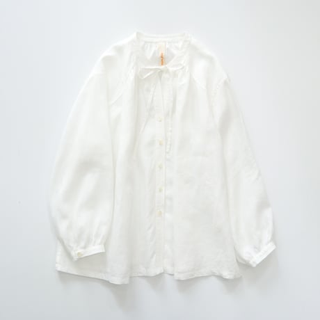 skipper ribbon P blouse (white)