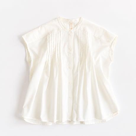 random tuck french blouse (ecru)