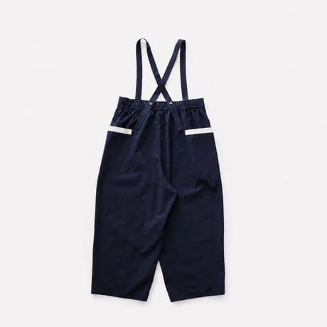 cotton linen suspender pants (navy)