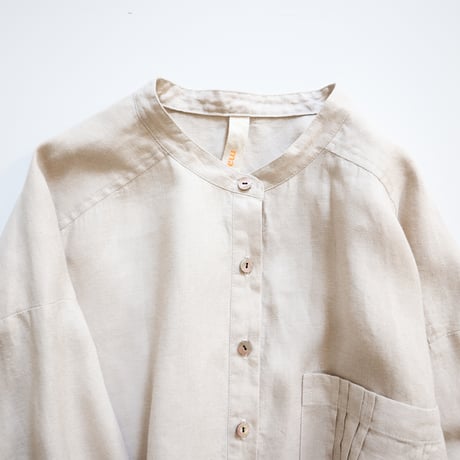 french linen tuck tuck blouse (greige)