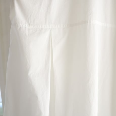 pleats pocket no-collar dress (organic cotton)
