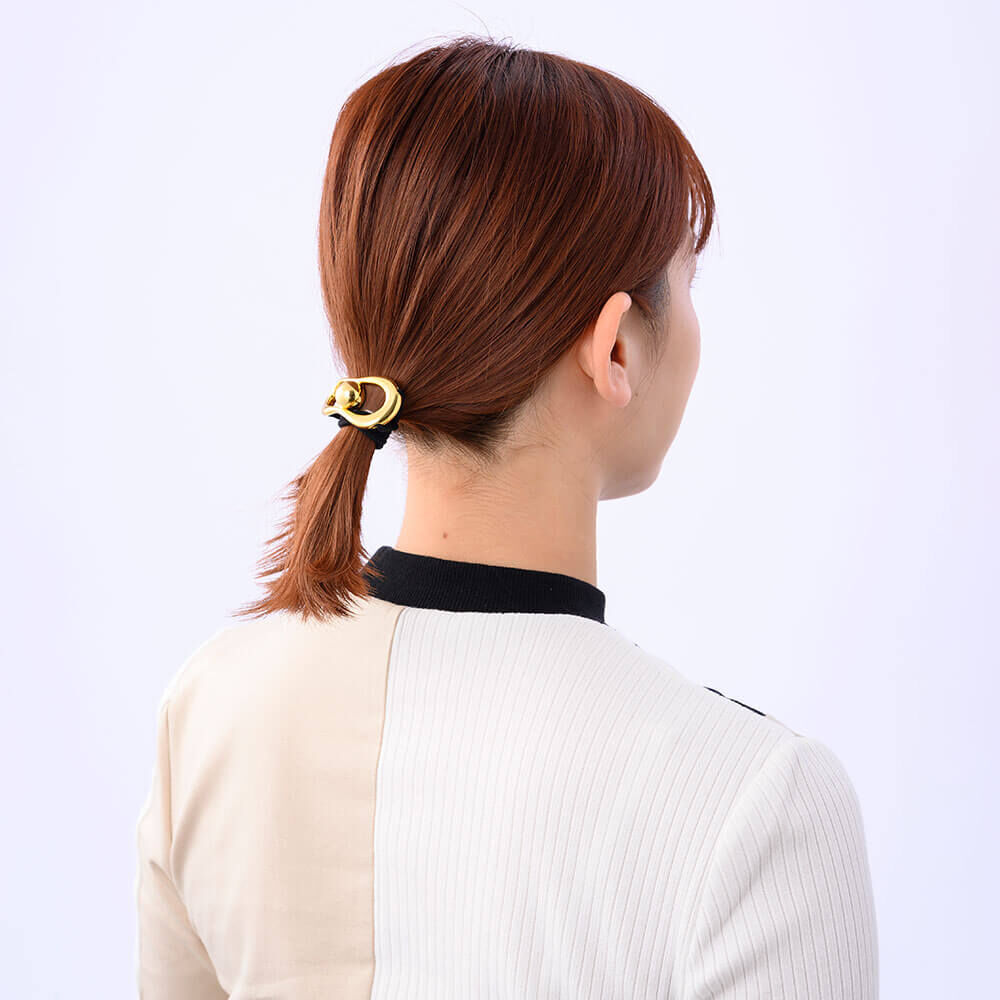 Sphere hair tie / gold color | Elaborate