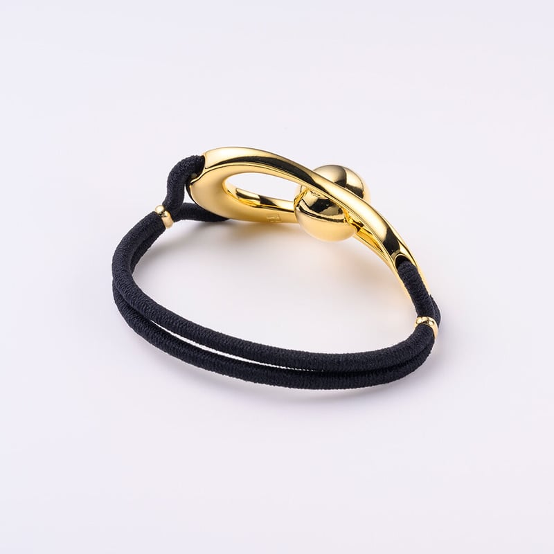 新品未試着【JURATELA／ユラティ】GOLD PLATE HAIRA TIE JURATE LA/ユラティー】 GOLDPLATE W HAIR TIE（ヘア